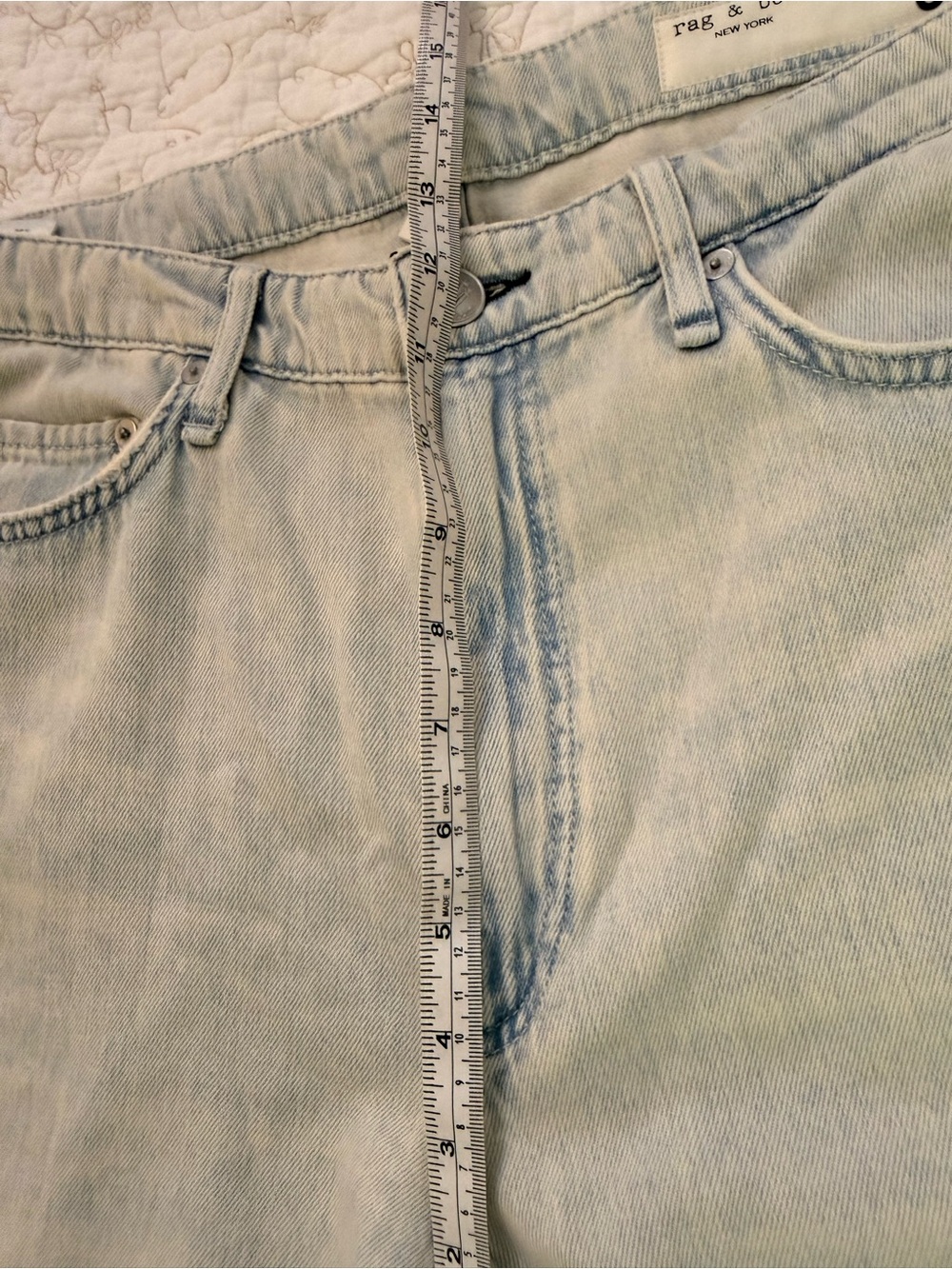 NWT Rag & Bone Logan Mid rise wide leg size 30 light wash - Picture 8 of 8